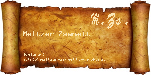 Meltzer Zsanett névjegykártya