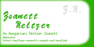 zsanett meltzer business card